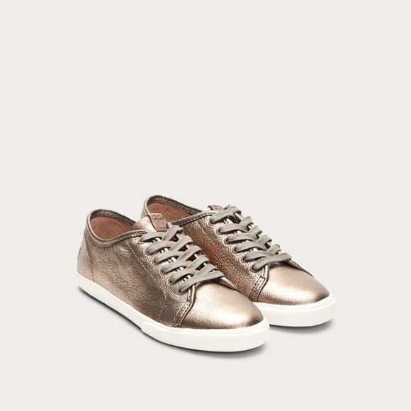 frye gold sneakers